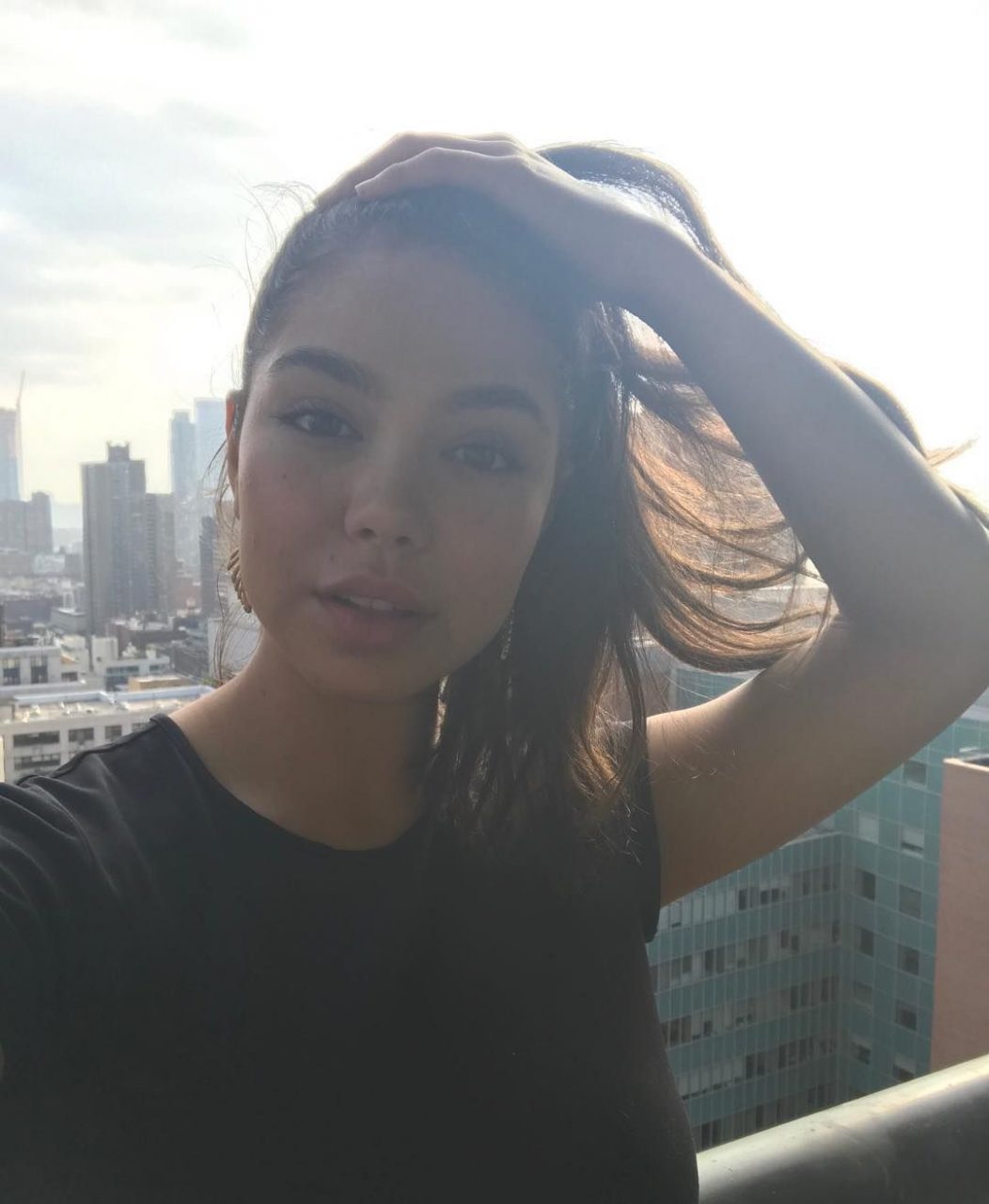 Auli'i Cravalho Beautiful Morning Selfie Still