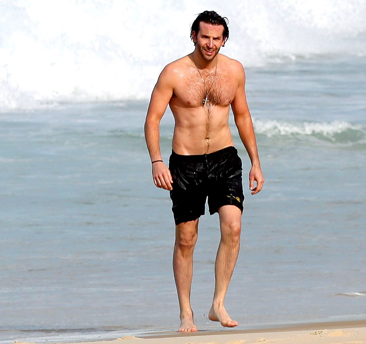 Bradley Cooper Shirtless Body Hot Still On Beach.
