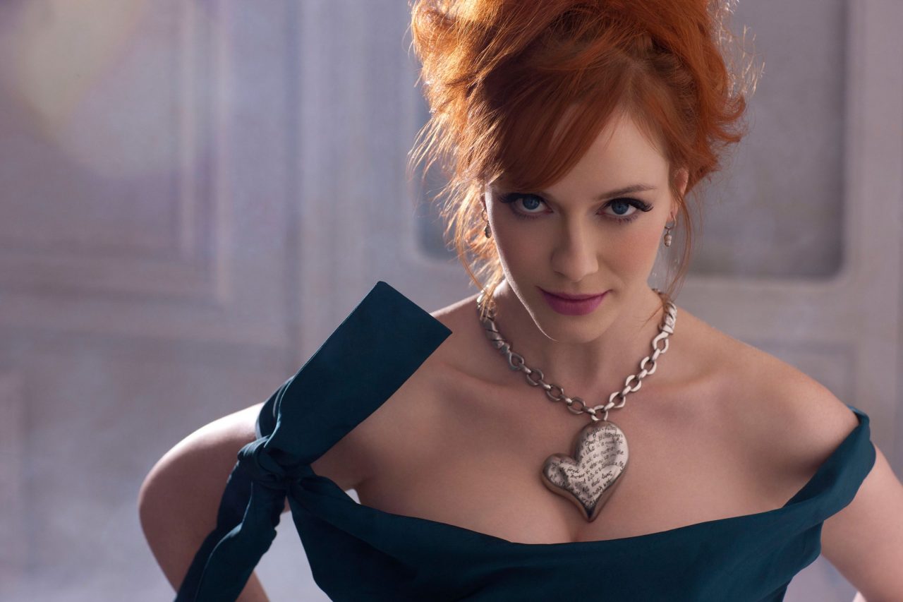 Christina Hendricks With A Heart Pendant Nice Pics