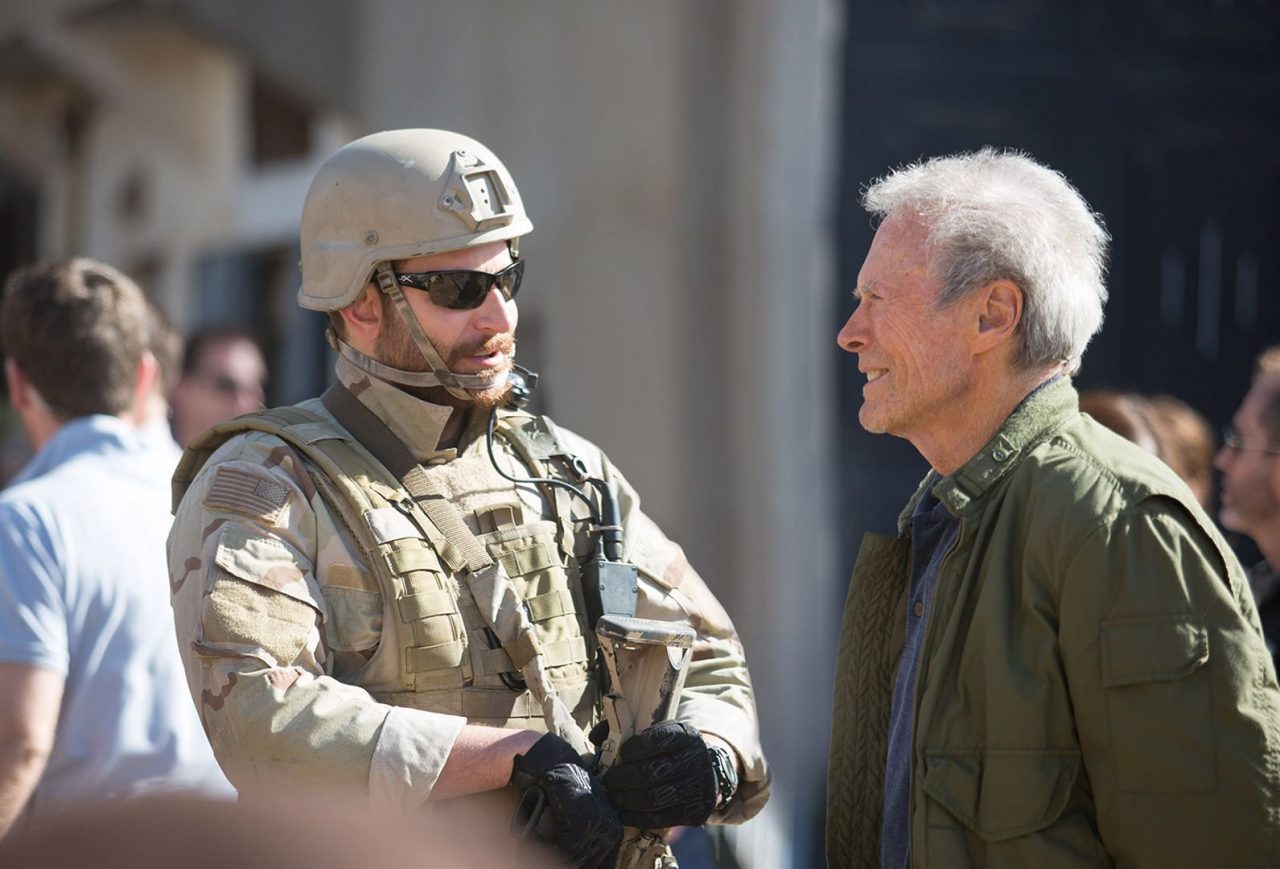 Clint Eastwood And Bradley Cooper On The Set Of American Sniper