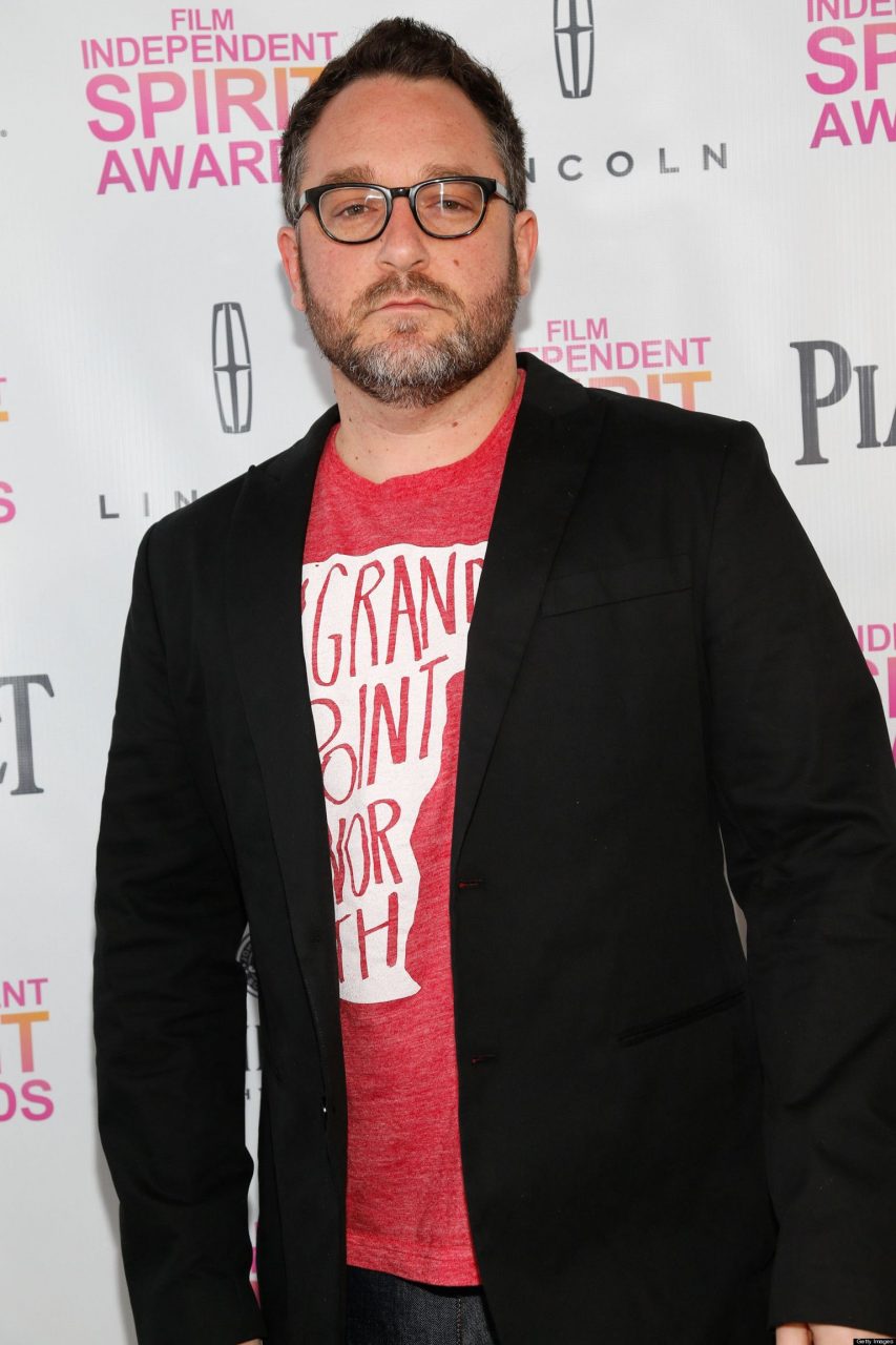 Colin Trevorrow In Red T Shirt And Black Coat