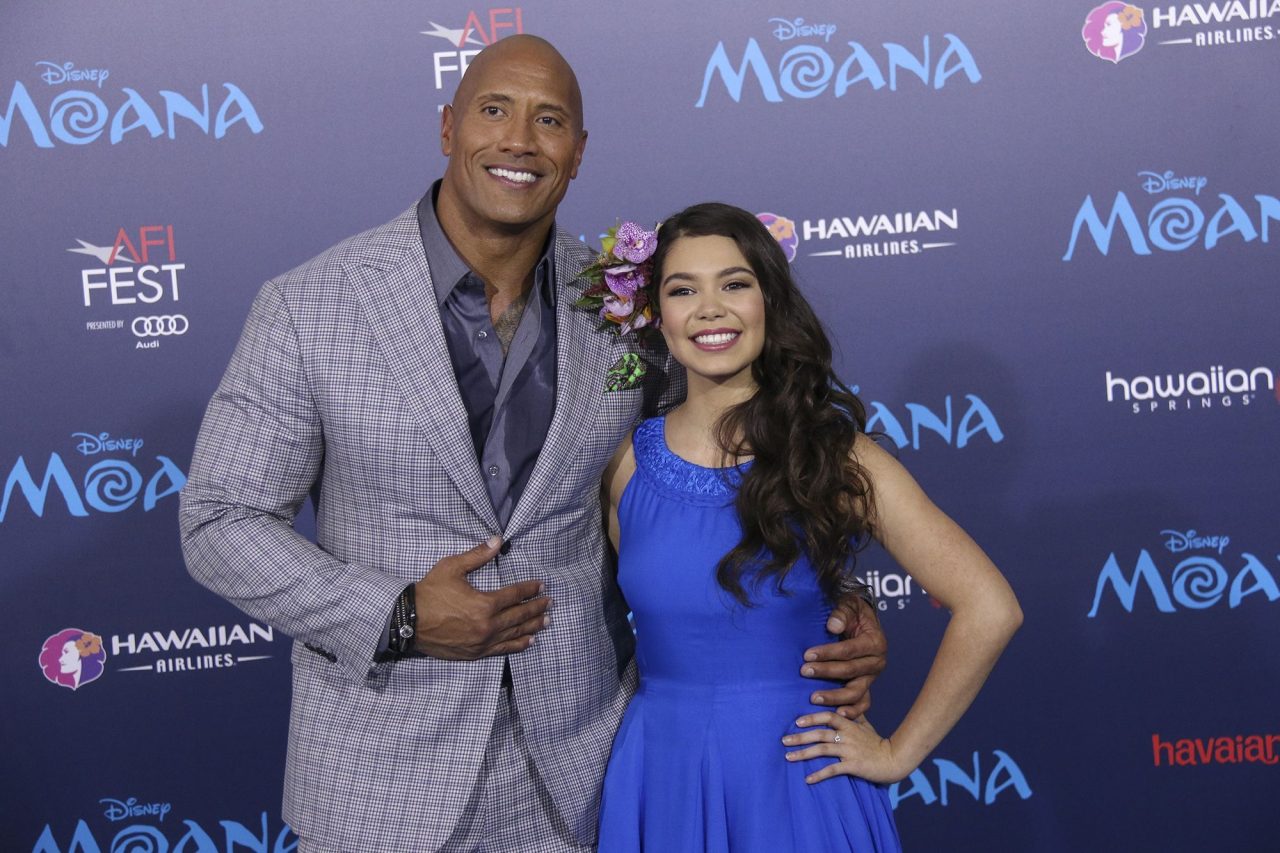 Hollywood Star Dwayne Johnson And Auli'i Cravalho