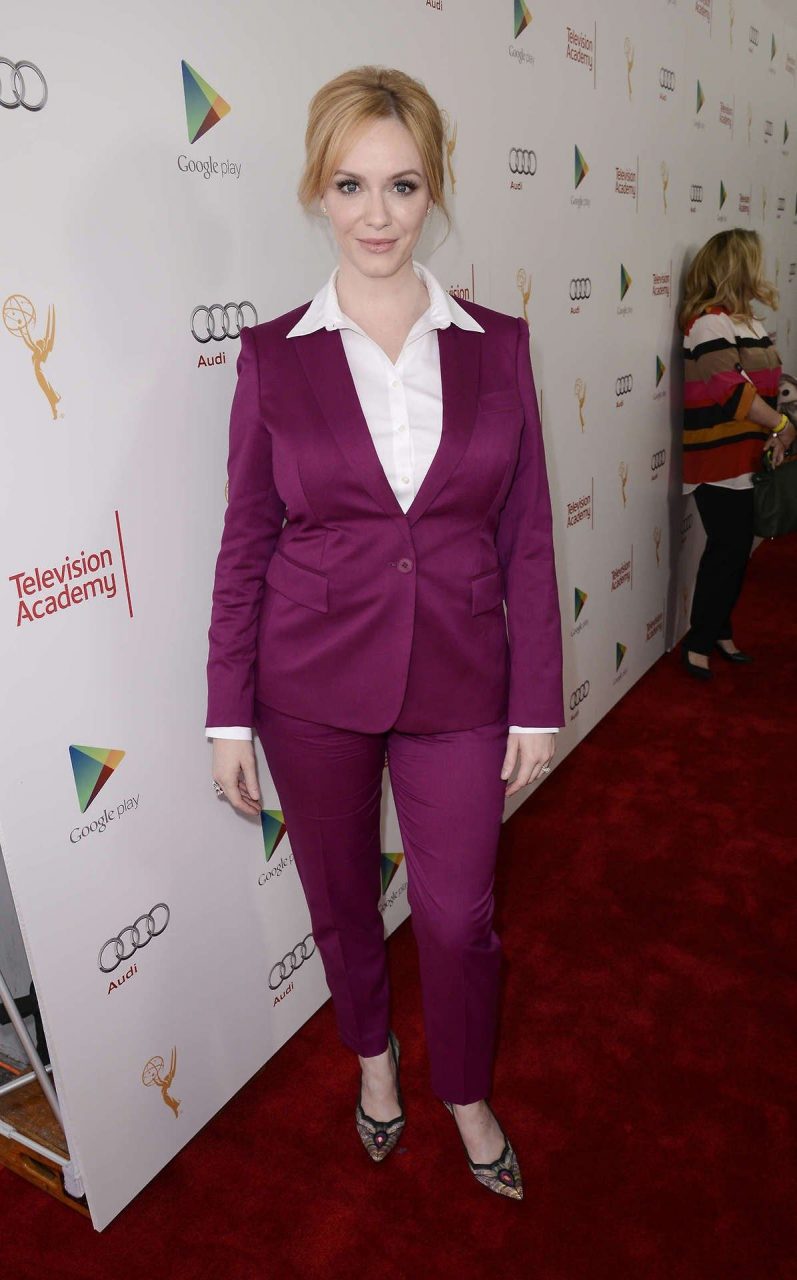 Latest Pics Of Christina Hendricks In Pink Suit