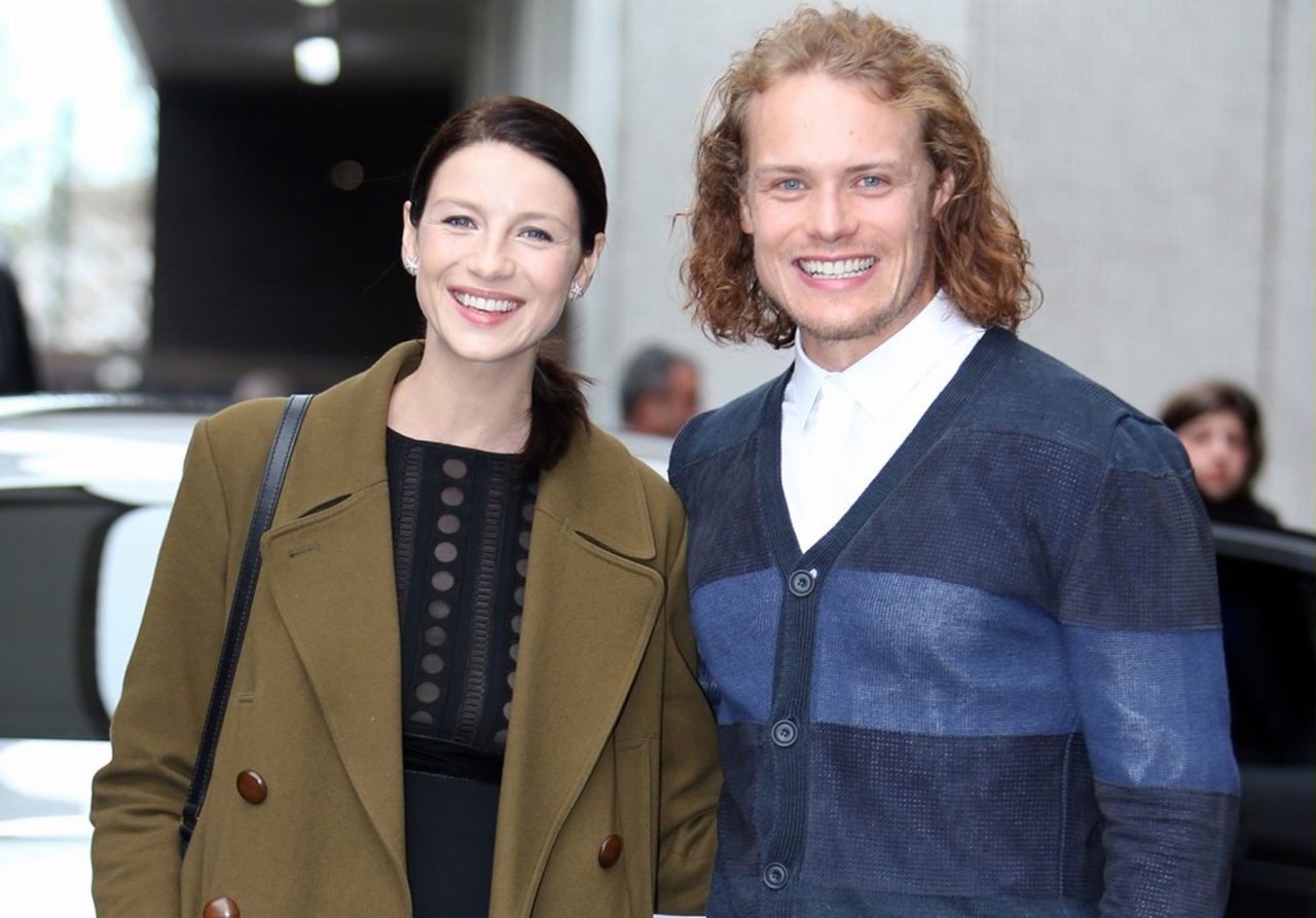 Very Nice Picture Of Caitriona Balfe And Sam Heughan