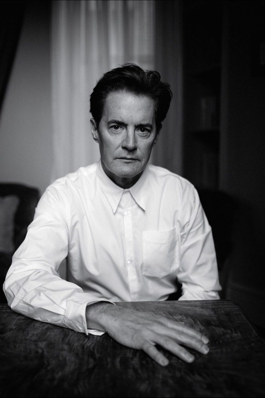 Black And White Image Of Actor Kyle Maclachlan