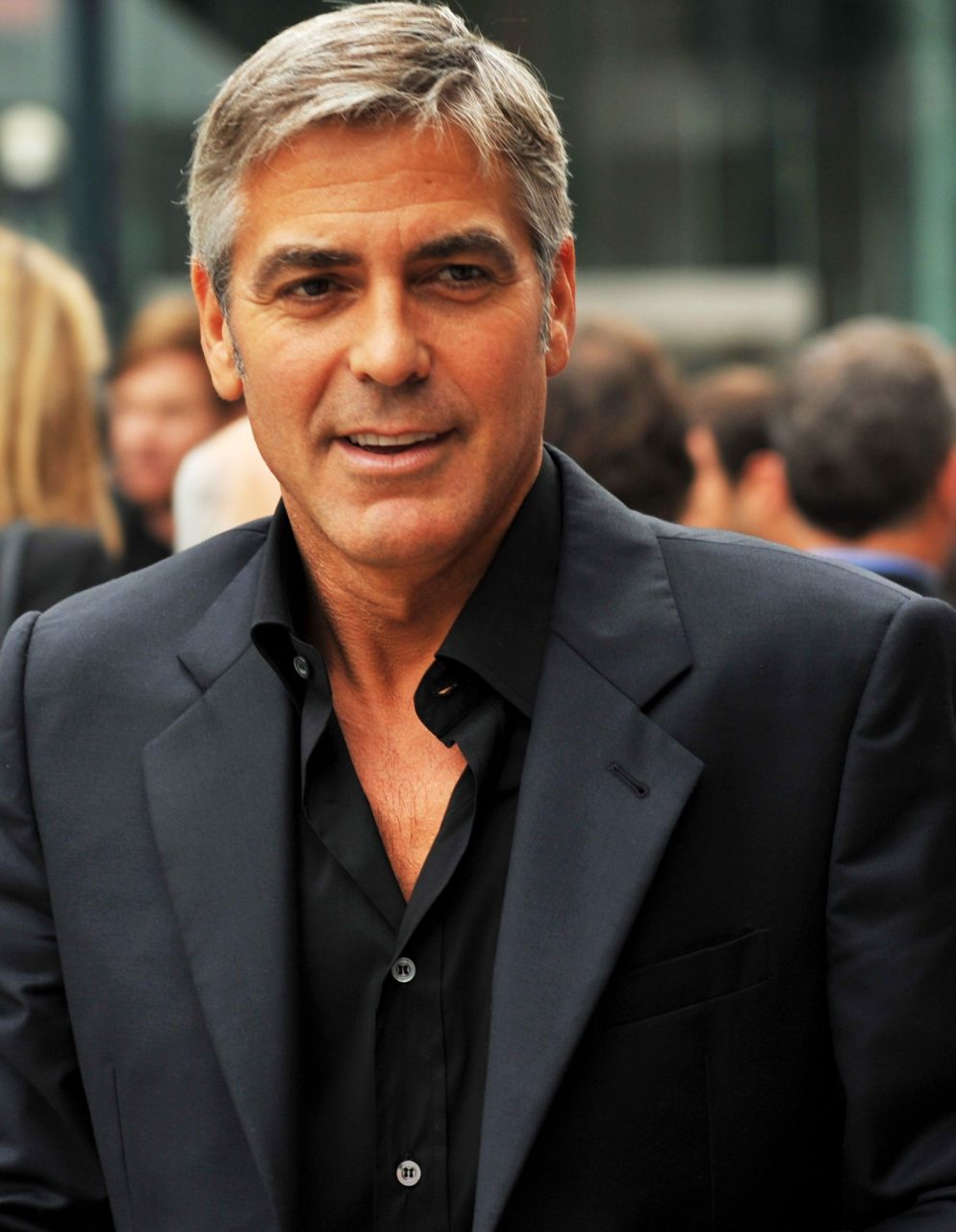 George Clooney Looks Good In Black Suit