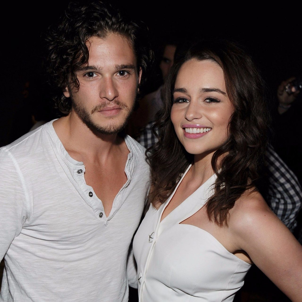 Hot Still Of Kit Harington And Actress Emilia Clarke