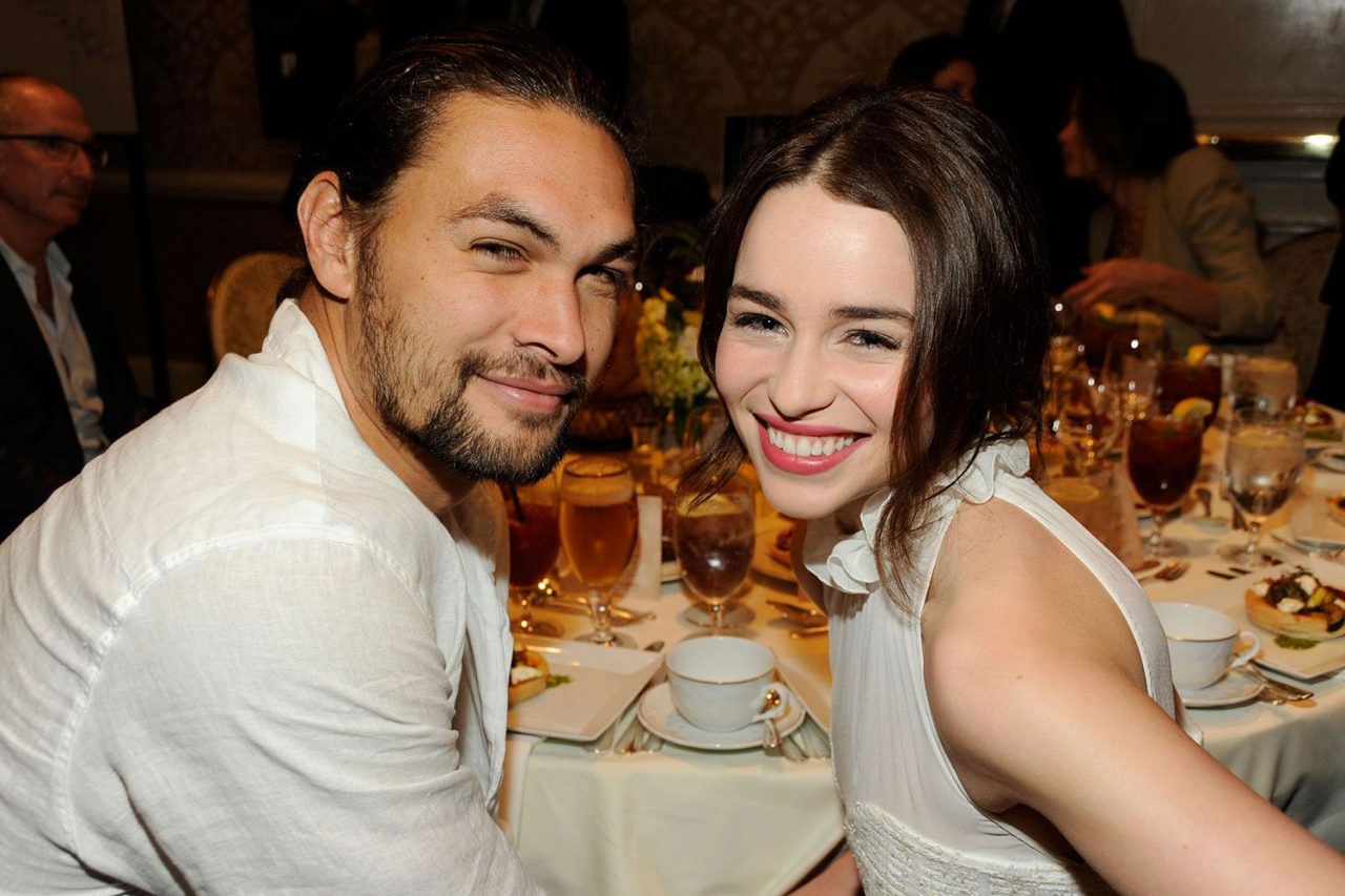 Photos Of Jason Momoa With Co Star Emilia Clarke