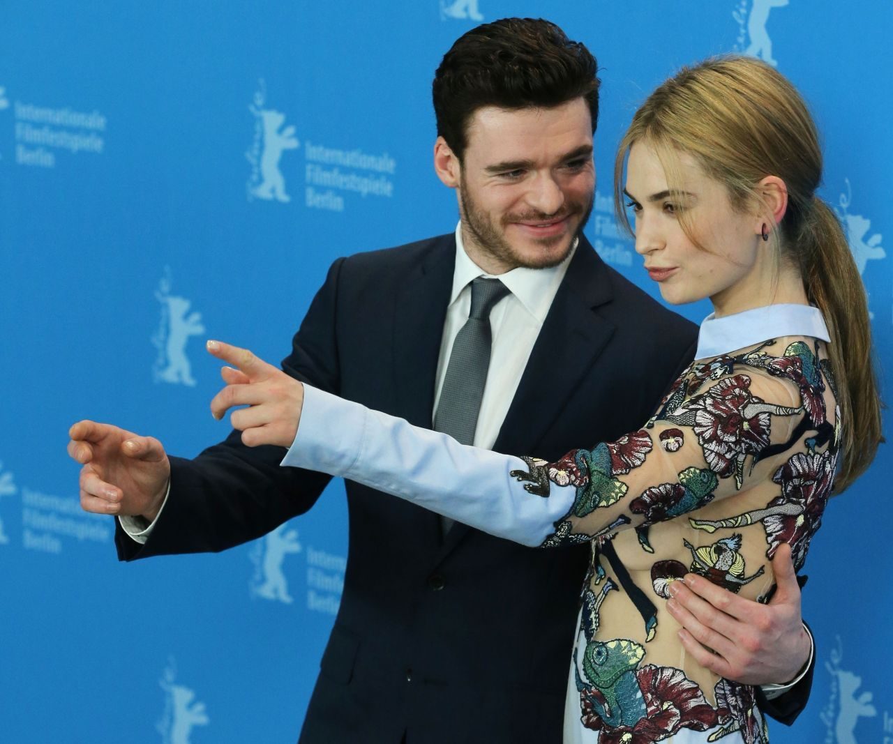 Cute Pics Of Richard Madden And Lilly James