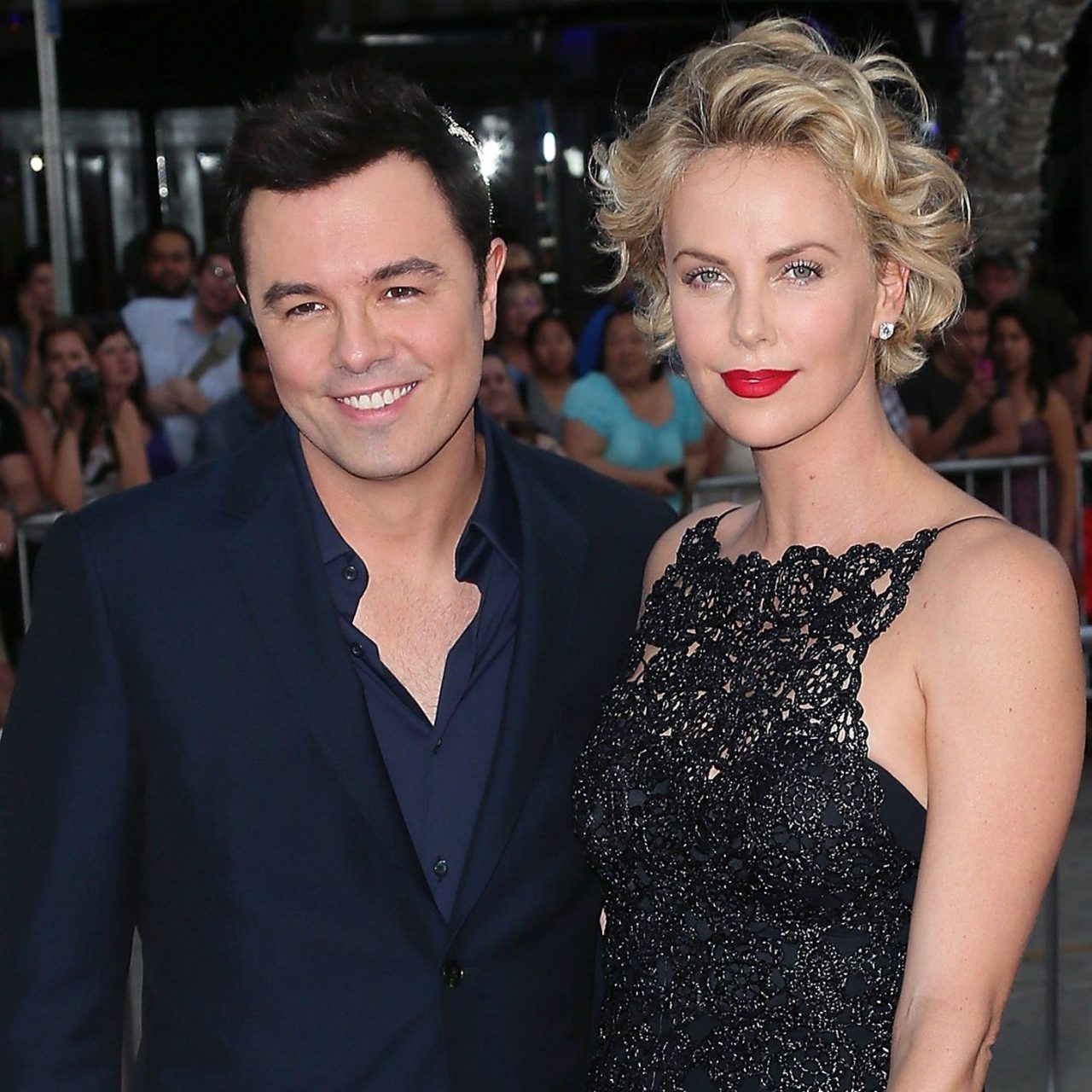 Photo Of Actor Seth Macfarlane With Charlize Theron