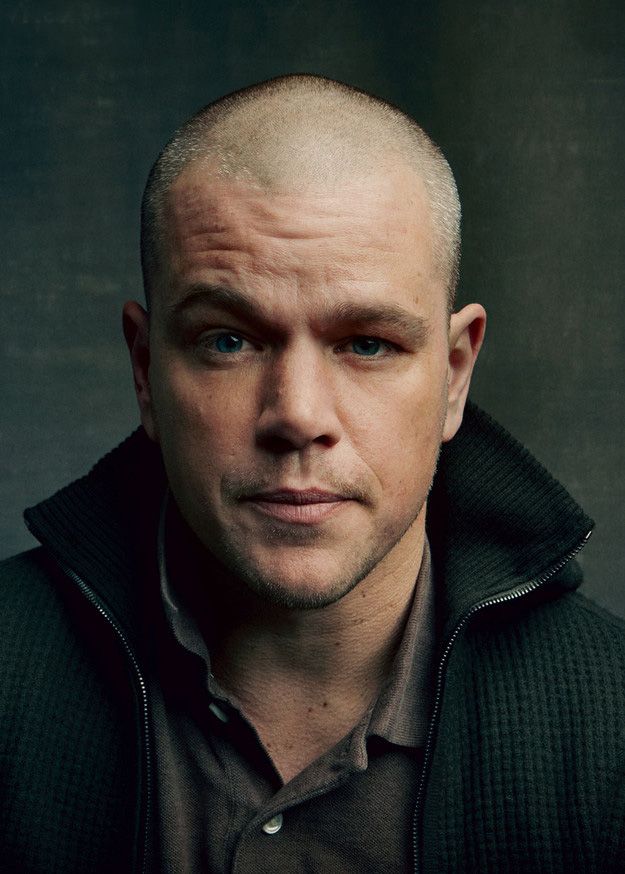Photoshoot Of Matt Damon With Shaved Head
