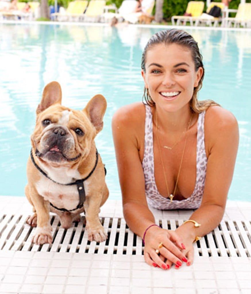 Picture Of Serinda Swan With Her Dog