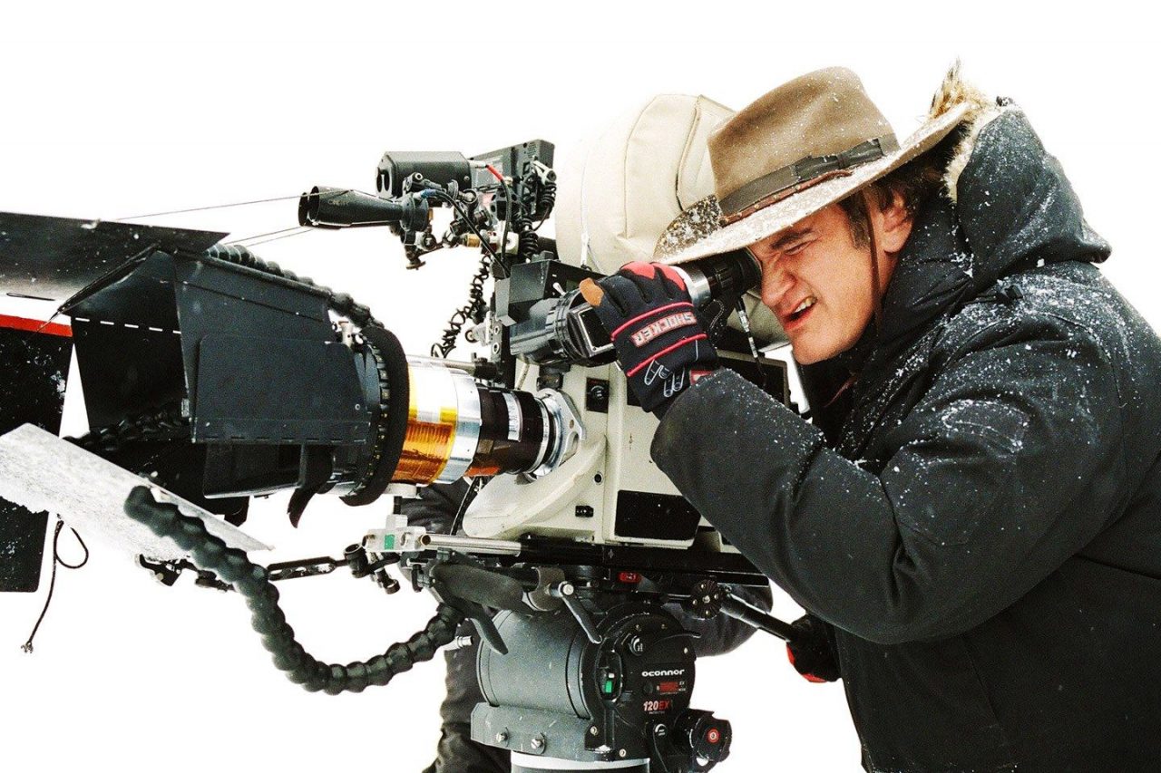 Quentin Tarantino On The Set Of Hateful Eight