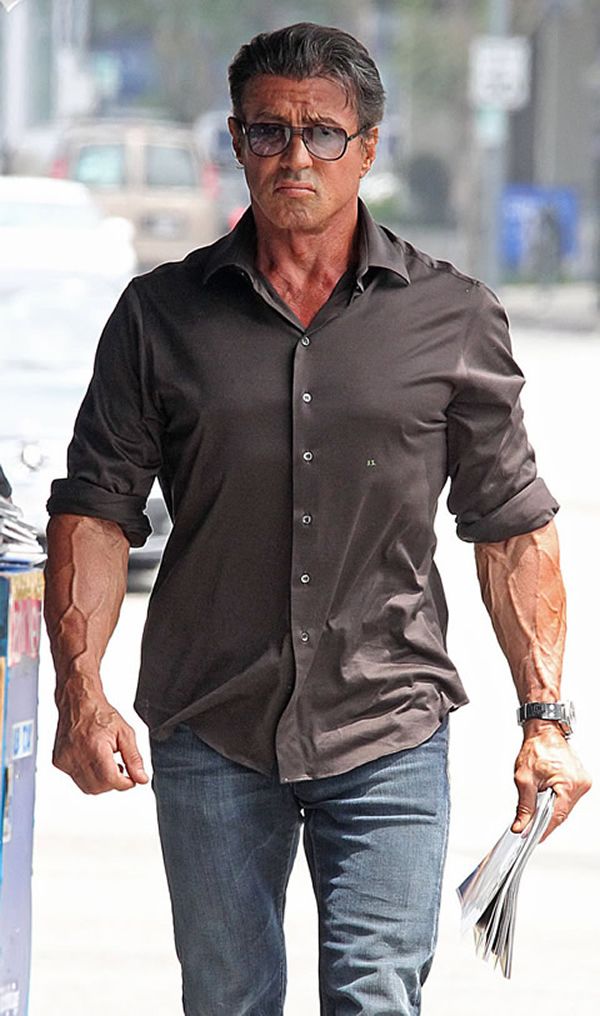 Sylvester Stallone Arm Handsome Look Photo