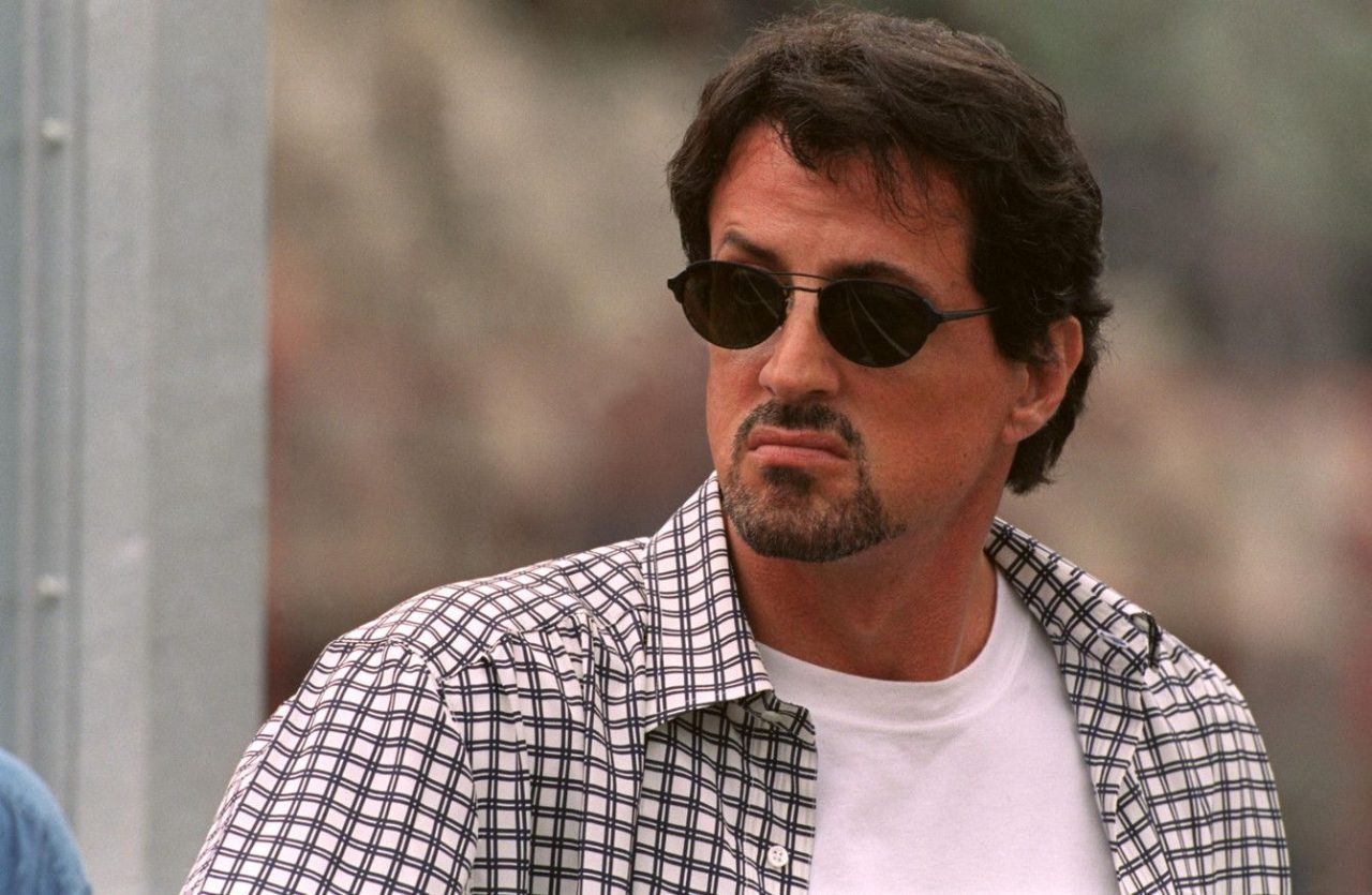 Sylvester Stallone Looks Very Cool With Black Eyewear